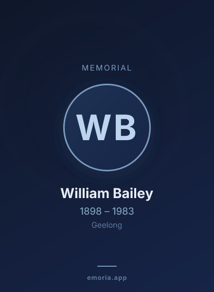 Memorial portrait of William Bailey