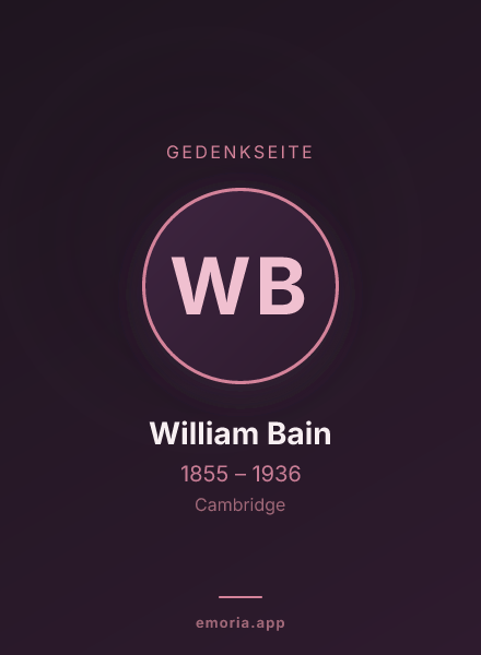 Gedenkportrait von William Bain