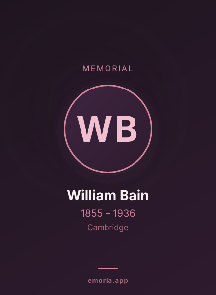 Memorial portrait of William Bain