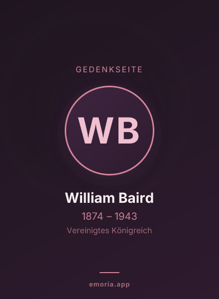 Gedenkportrait von William Baird