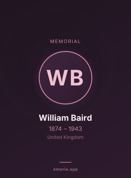 Memorial portrait of William Baird