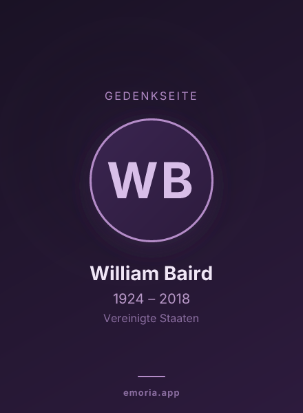 Gedenkportrait von William Baird