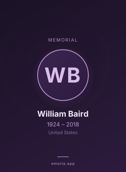 Memorial portrait of William Baird