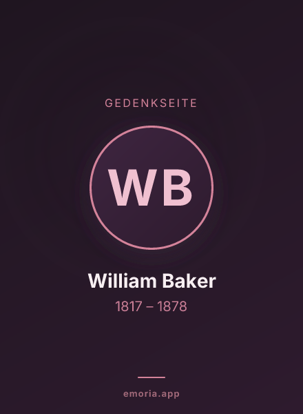 Gedenkportrait von William Baker