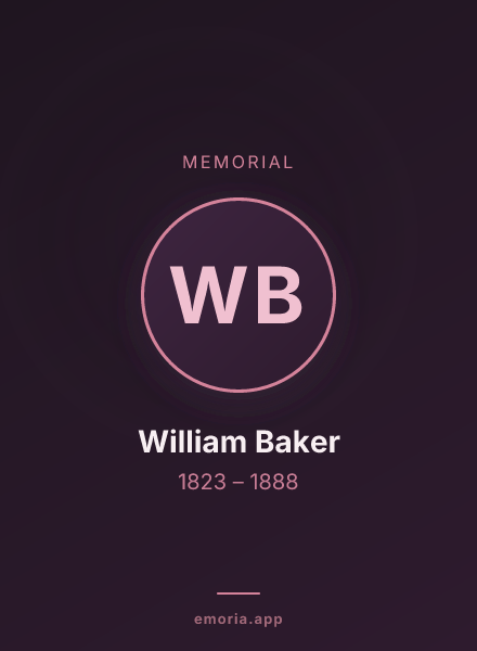 Memorial portrait of William Baker