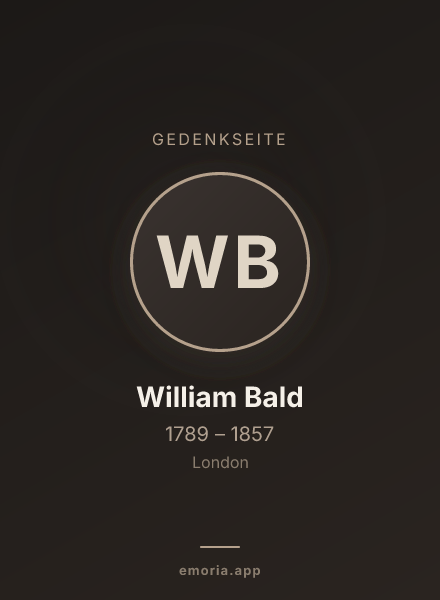 Gedenkportrait von William Bald