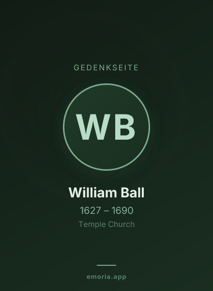 Gedenkportrait von William Ball