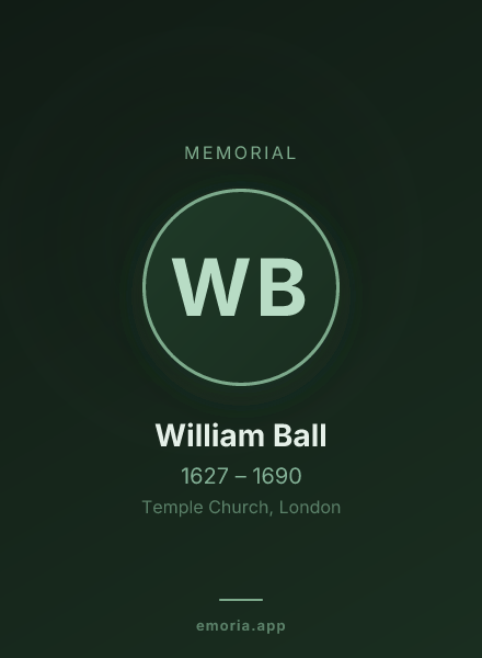 Memorial portrait of William Ball