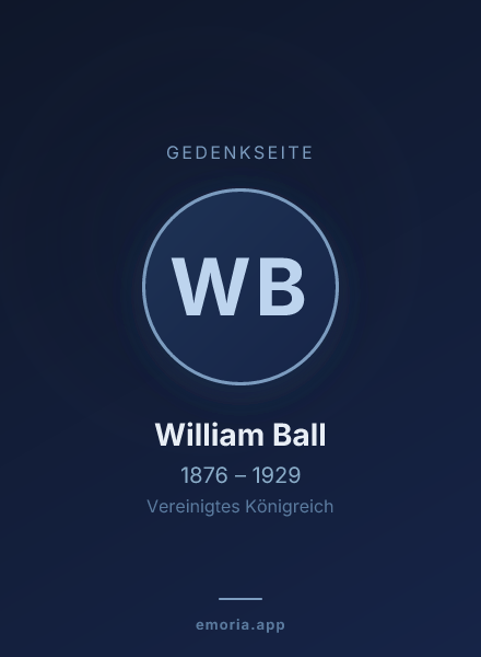 Gedenkportrait von William Ball