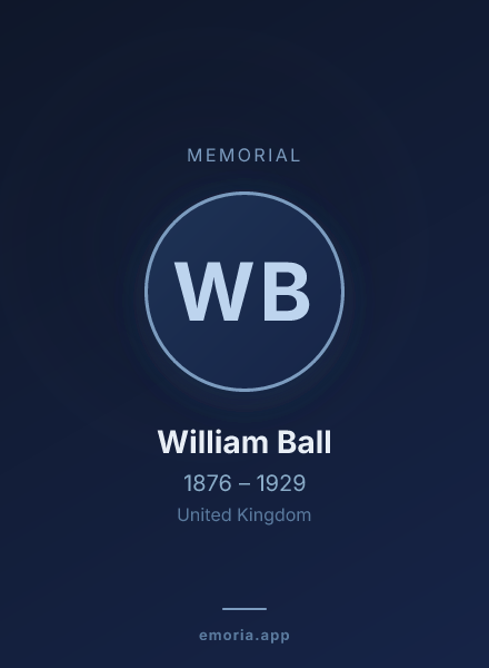 Memorial portrait of William Ball