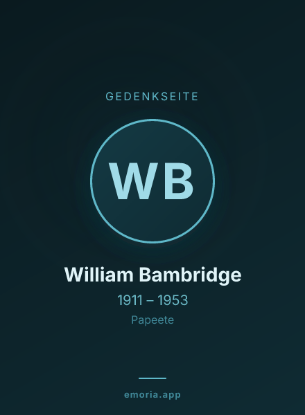 Gedenkportrait von William Bambridge