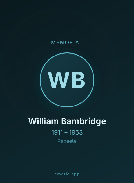 Memorial portrait of William Bambridge