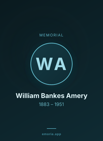 Memorial portrait of William Bankes Amery