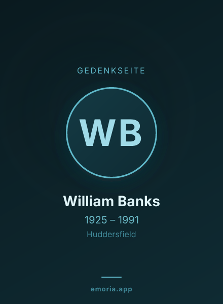 Gedenkportrait von William Banks