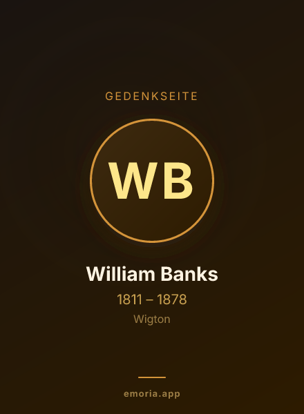 Gedenkportrait von William Banks