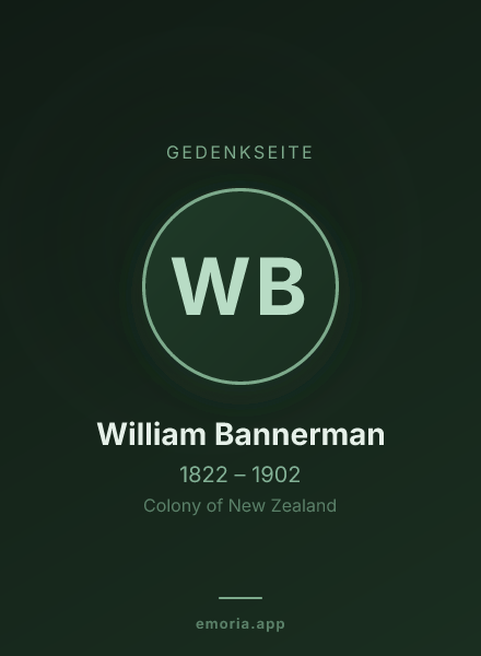 Gedenkportrait von William Bannerman