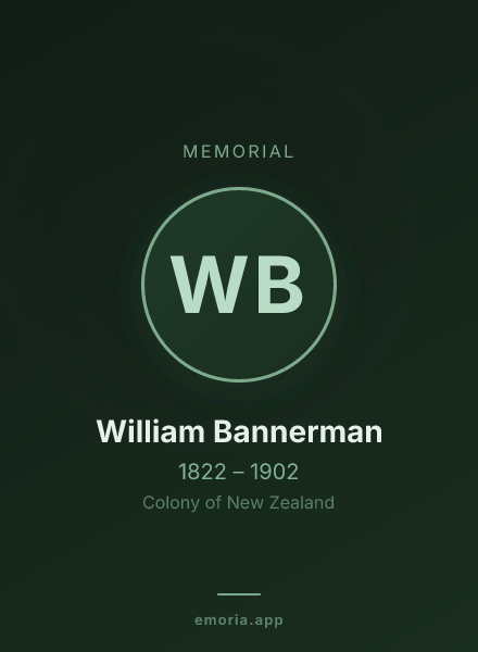 Memorial portrait of William Bannerman