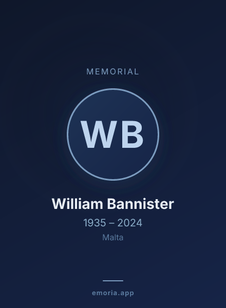 Memorial portrait of William Bannister