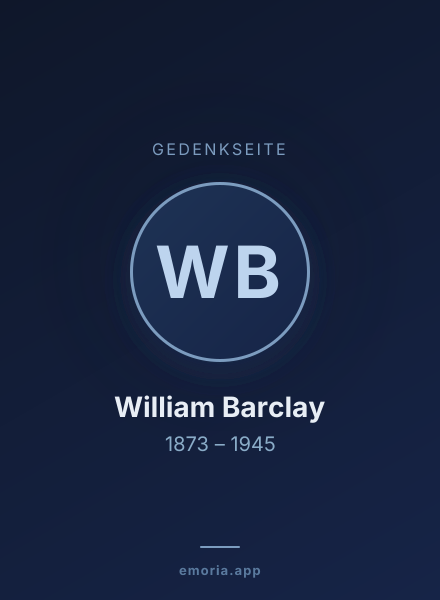 Gedenkportrait von William Barclay