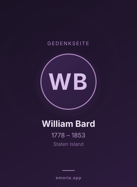 Gedenkportrait von William Bard