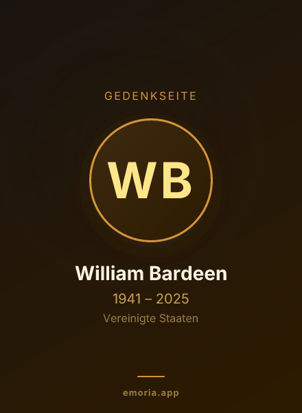 Gedenkportrait von William Bardeen
