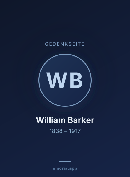 Gedenkportrait von William Barker
