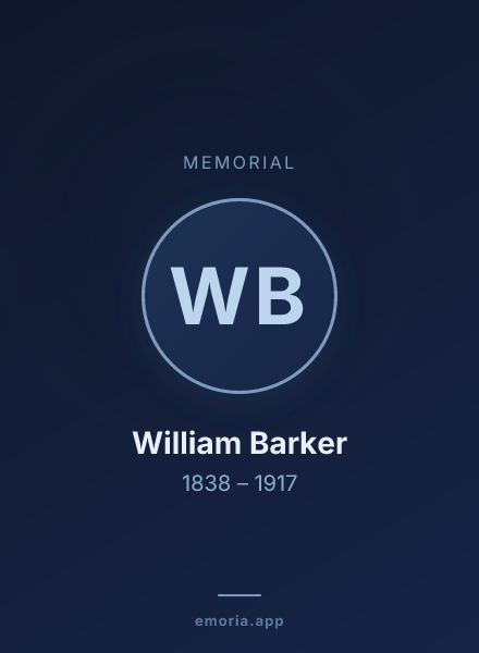 Memorial portrait of William Barker