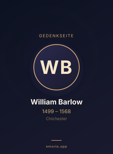 Gedenkportrait von William Barlow