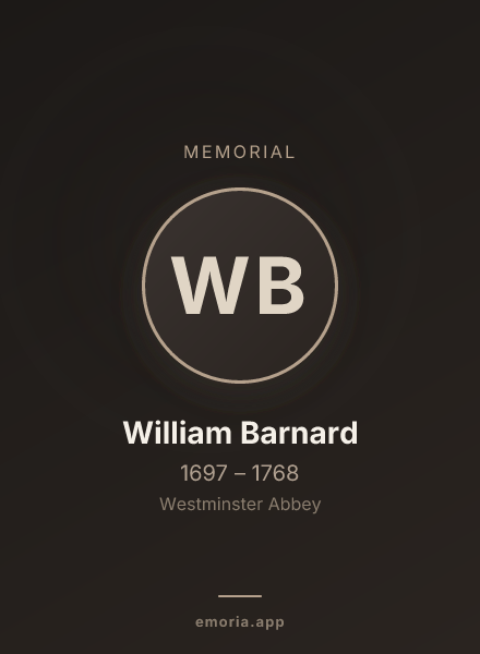 Memorial portrait of William Barnard