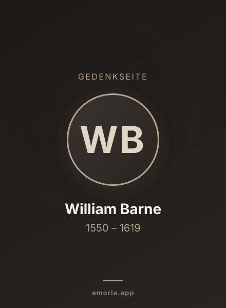 Gedenkportrait von William Barne