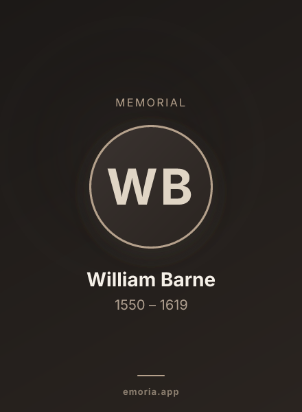 Memorial portrait of William Barne