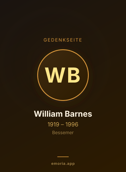 Gedenkportrait von William Barnes