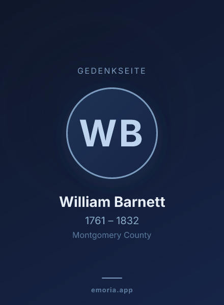 Gedenkportrait von William Barnett