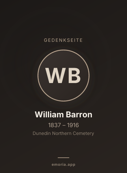 Gedenkportrait von William Barron