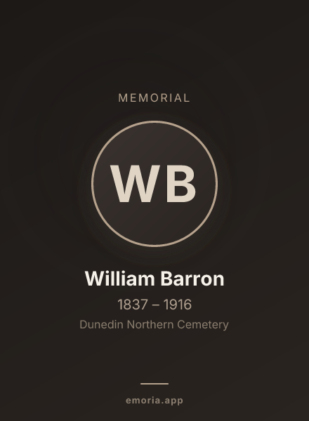 Memorial portrait of William Barron
