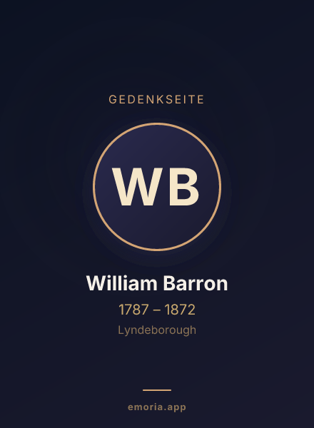 Gedenkportrait von William Barron