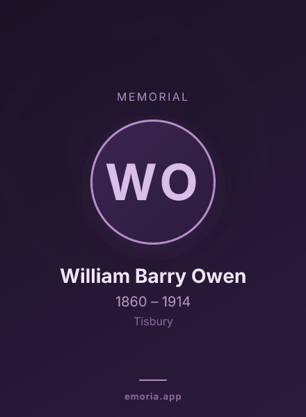 Memorial portrait of William Barry Owen