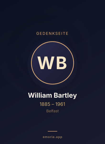 Gedenkportrait von William Bartley