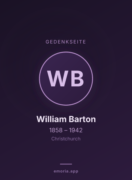 Gedenkportrait von William Barton