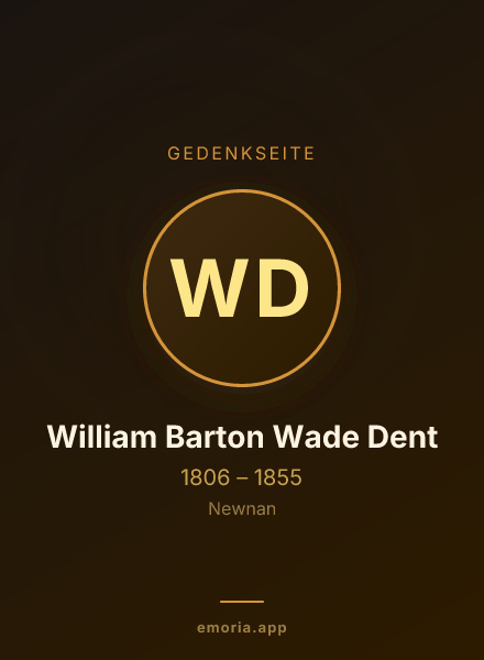 Gedenkportrait von William Barton Wade Dent