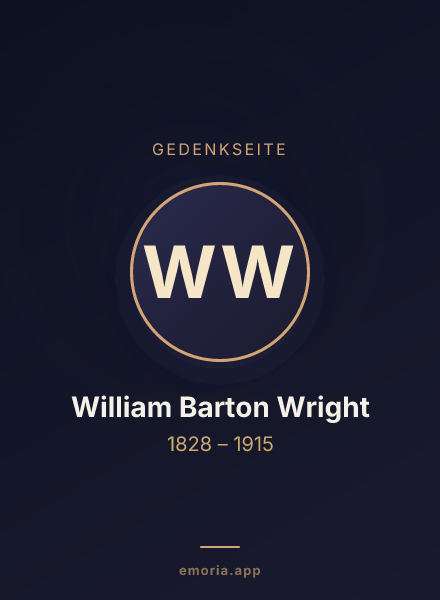 Gedenkportrait von William Barton Wright
