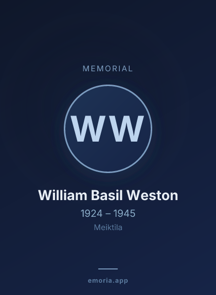 Memorial portrait of William Basil Weston