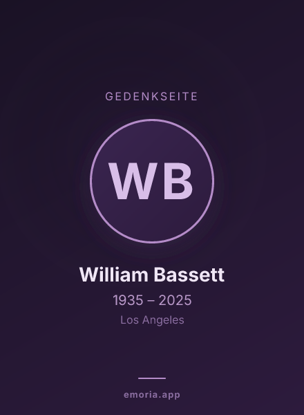 Gedenkportrait von William Bassett