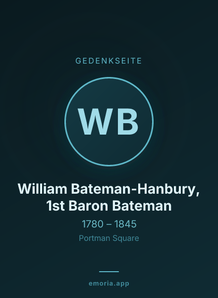 Gedenkportrait von William Bateman-Hanbury, 1st Baron Bateman