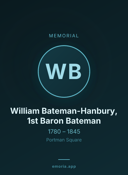 Memorial portrait of William Bateman-Hanbury, 1st Baron Bateman