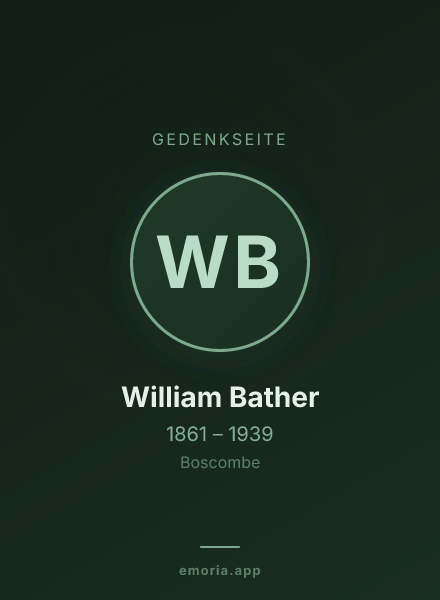 Gedenkportrait von William Bather