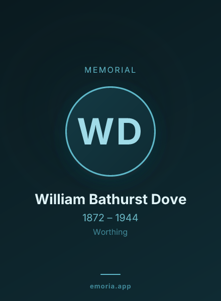 Memorial portrait of William Bathurst Dove