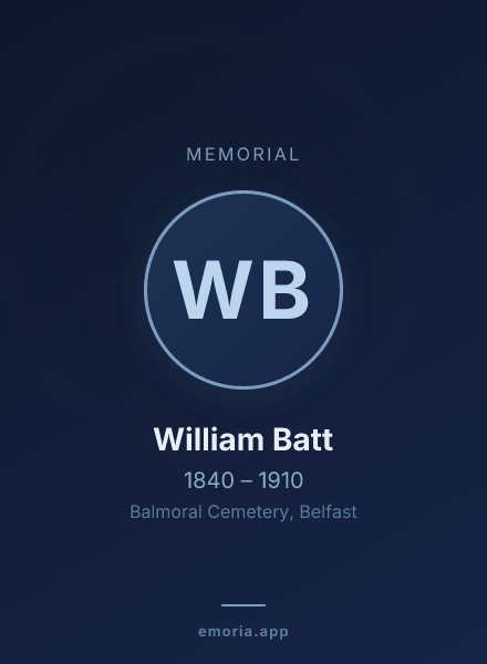 Memorial portrait of William Batt