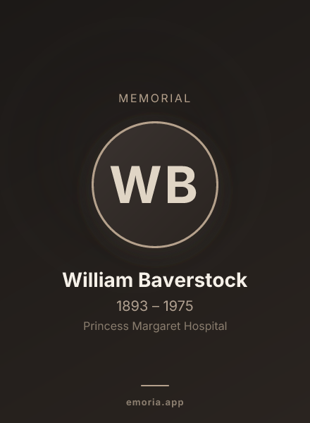 Memorial portrait of William Baverstock