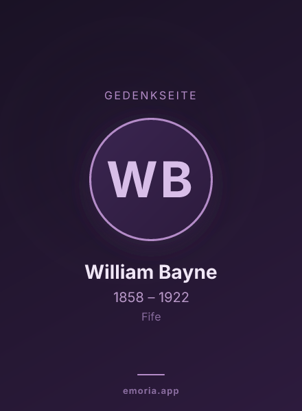 Gedenkportrait von William Bayne